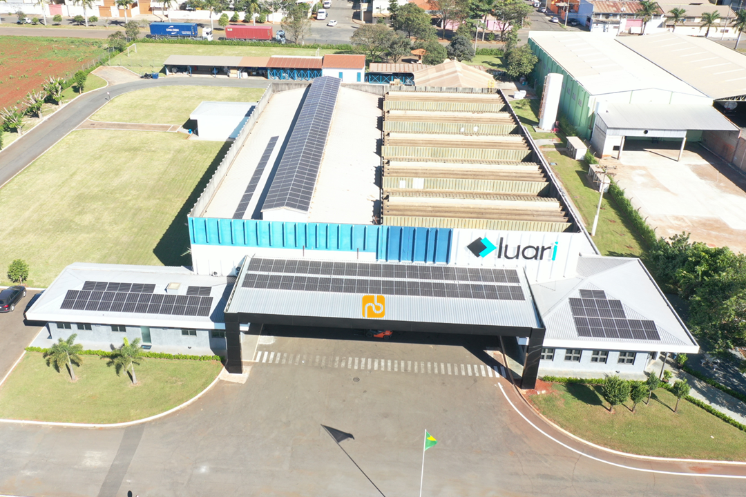 Empresa LUARI EMBALAGENS revoluciona com sistema fotovoltaico em sua nova sede localizada na cidade de Iracemápolis, SP